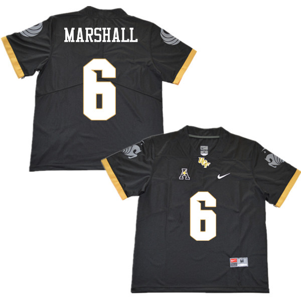 Men #6 Brandon Marshall UCF Knights College Football Jerseys Sale-Black